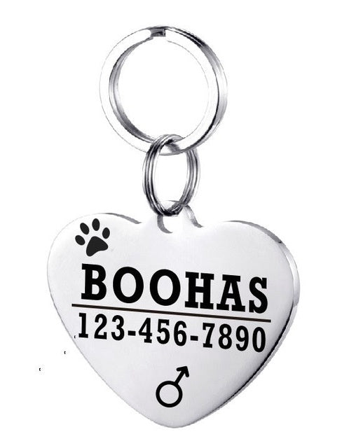 Personalized Dog ID Tag Stainless Steel Pet ID Tag