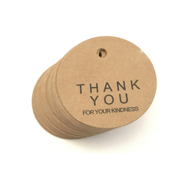 100 Kraft Paper Round Tags