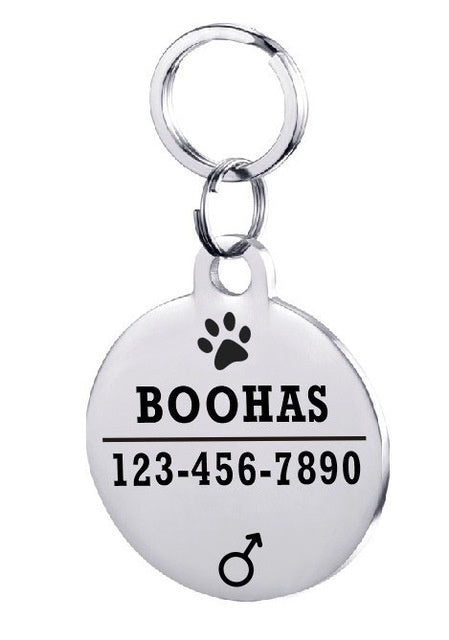 Personalized Dog ID Tag Stainless Steel Pet ID Tag