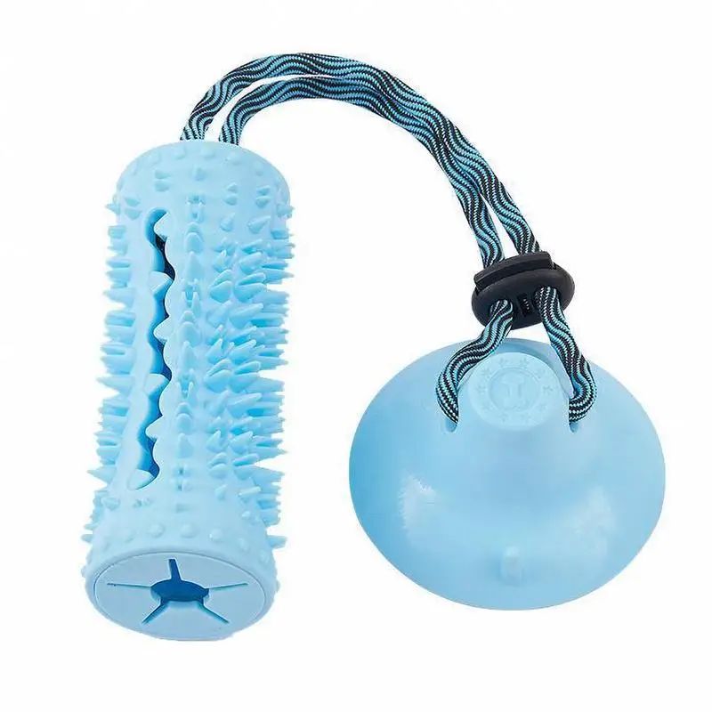 Dog Chew Ball Toys For Aggressive Chewers Interactive Dog Puzzle Toy Food Dispenser Suction Cup Dog Tug Toy For Dogs Teeth Clean