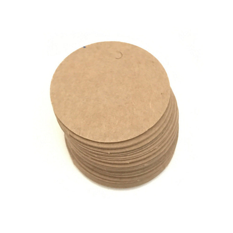 100 Kraft Paper Round Tags