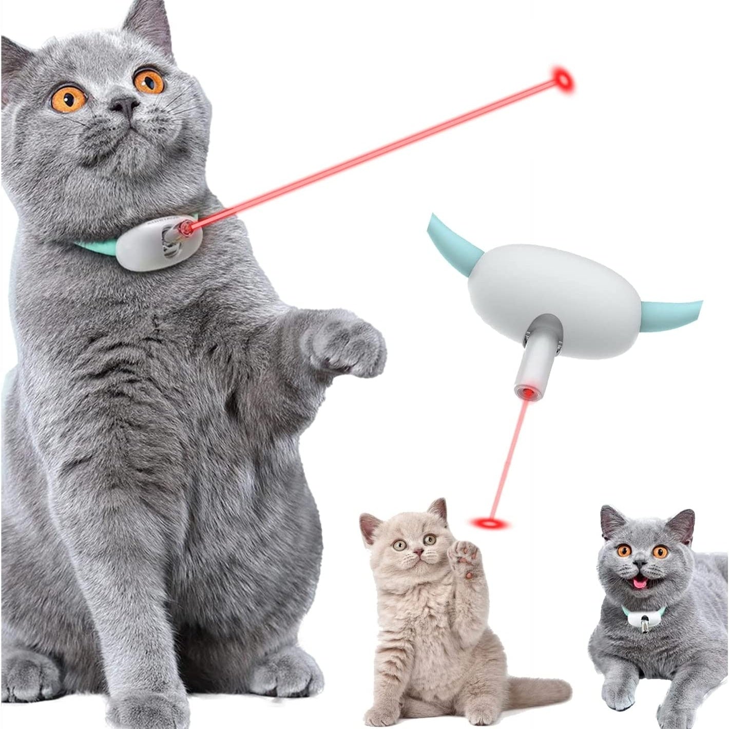 Automatic Cat Toy Smart Laser Teasing Cat Collar Electric