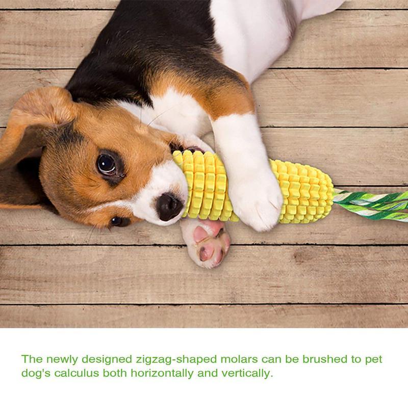 PROKEl Dog Chew Toys Corn Stick Toy For Smal  MediumLarge Breed 5.8   Squeak Corn Stick Ropetoy