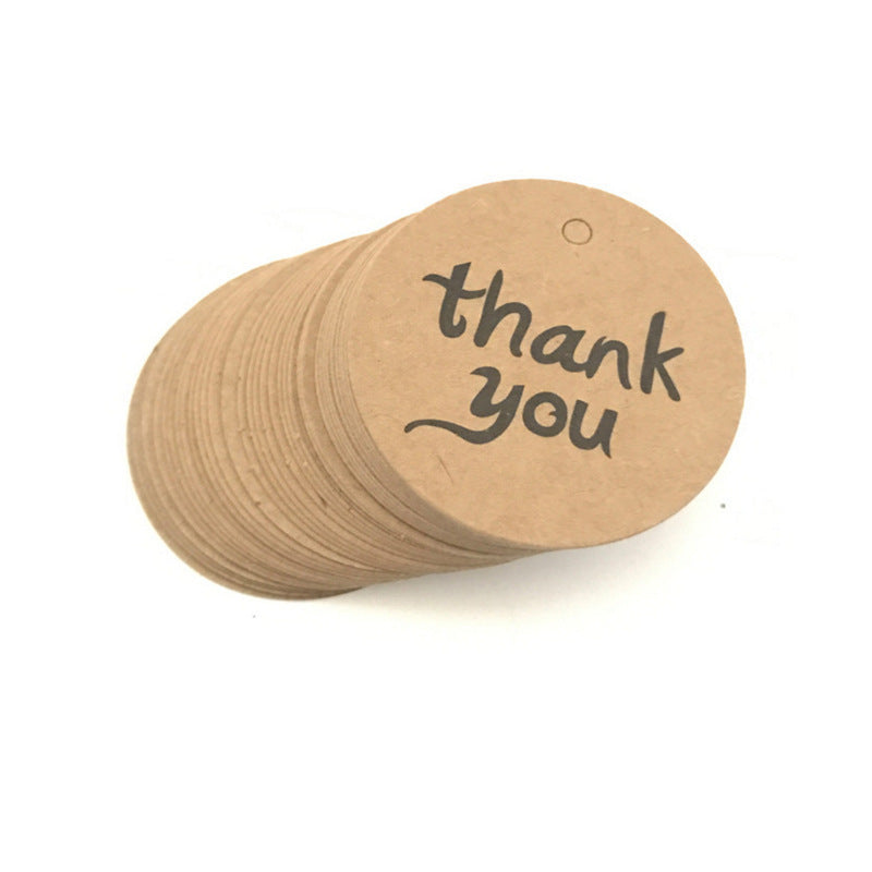 100 Kraft Paper Round Tags