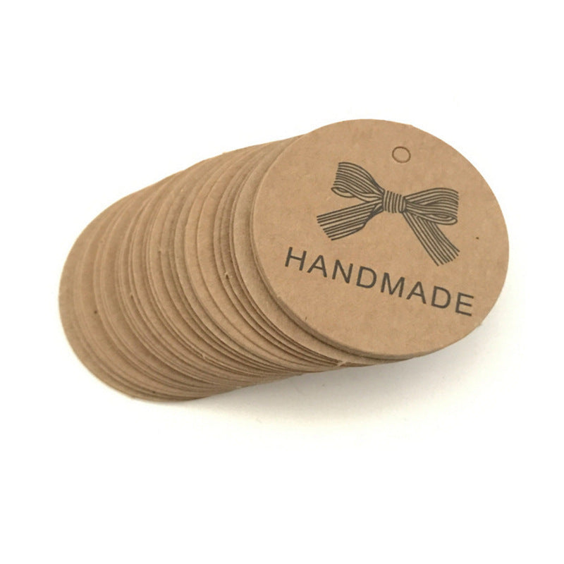 100 Kraft Paper Round Tags