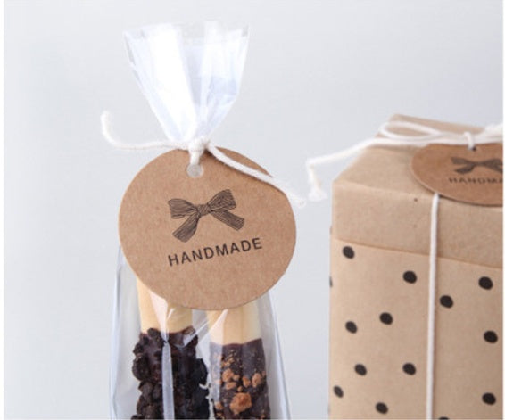 100 Kraft Paper Round Tags