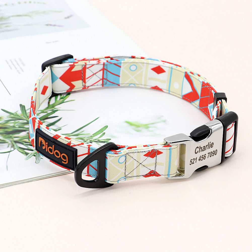 New Dog Cute Pet Neck Lettering Collar