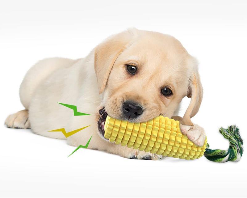 PROKEl Dog Chew Toys Corn Stick Toy For Smal  MediumLarge Breed 5.8   Squeak Corn Stick Ropetoy