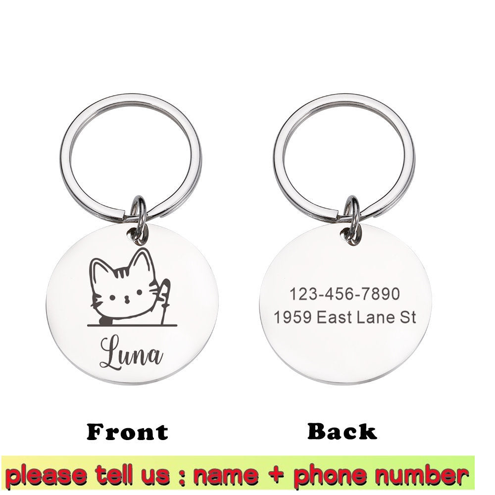 Personalized Pet Id Tags Medal Customized Dog Collar With Name Number